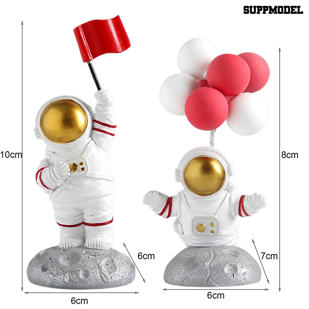 Topper Kue Bentuk Astronot Bahan Resin Untuk Dekorasi Rumah