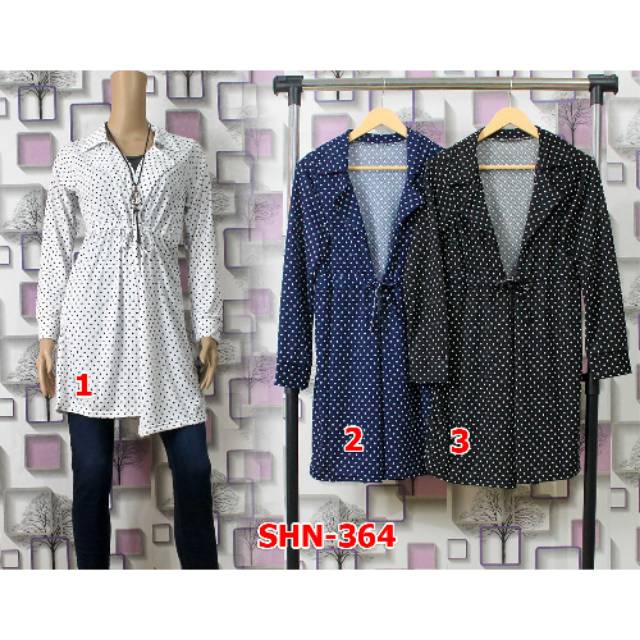 BLAZER POLKADOT / CARDIGAN FORMAL MOTIF POLKADOT / OUTER WANITA TERMURAH