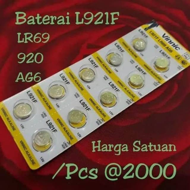 BATERAI BATRE BATTERY L921F /920 LR69 AG6 BATERAI VINNIC LR921F 92 LR69