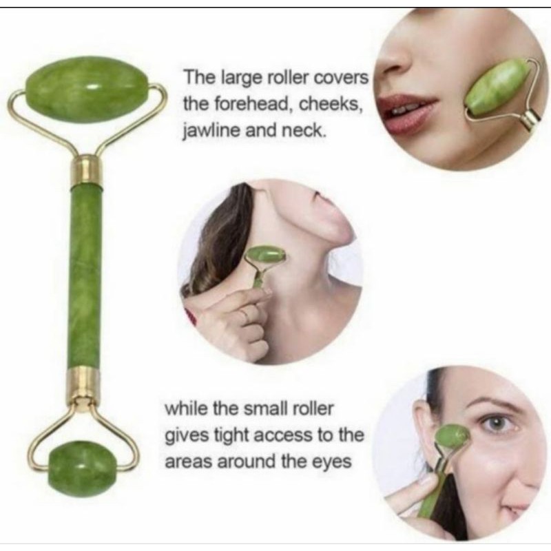 GUASHA GUA SHA JADE ROLLER FACIAL FACE ROLLER MASSAGER ALAT PENIRUS WAJAH