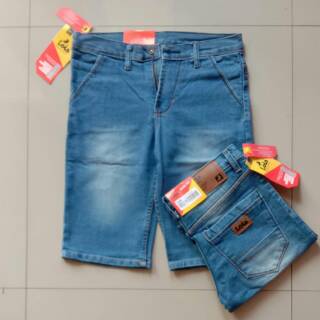  celana  jeans  pendek  pria melar model  terbaru  Shopee 