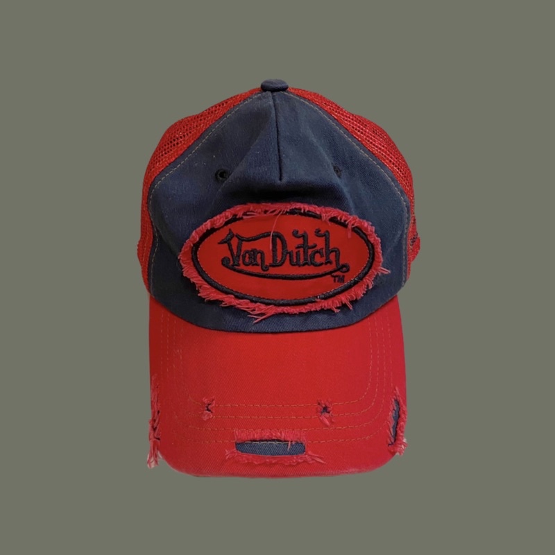 Topi Black with Red Von Dutch Trucker