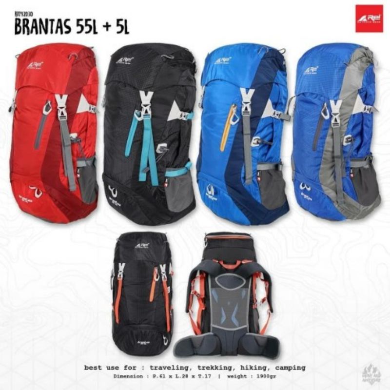 Arei brantas 55L / Carrier rei brantas 55 L / Ransel rei 55l