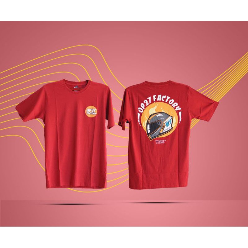 kaos t-shirt op27 factory #013 maroon helmet