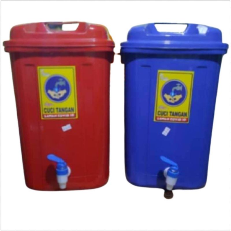 Tong Kran Air ember Tempat Cuci Tangan portable 20 Liter Warna