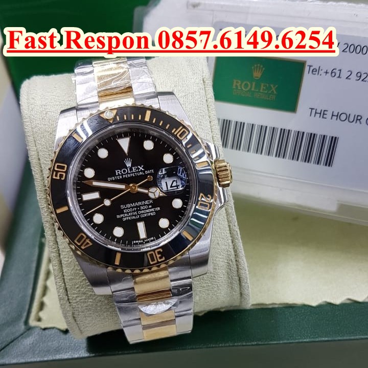 Hot Sale Rolex Submariner Two Tone Dial Black Best Clone ARF 1:1 Garansi 1th