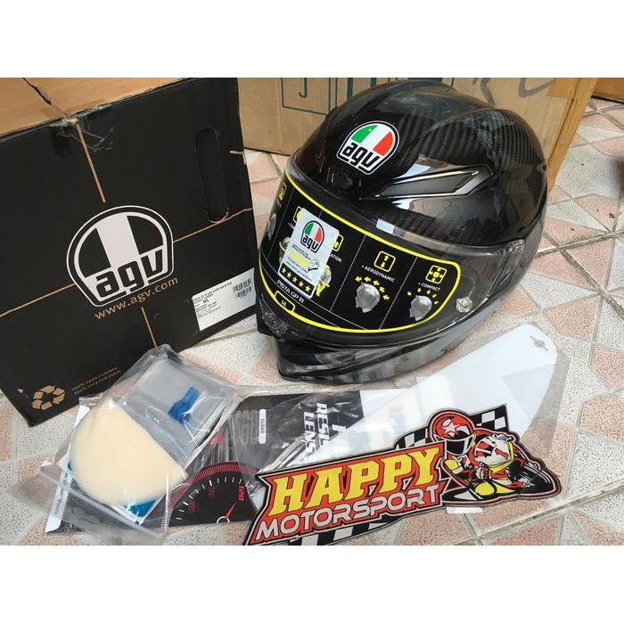 HELM FULL FACE AGV PISTA GPR MONO CARBON GLOSSY SIZE ML ORIGINAL ITALY
