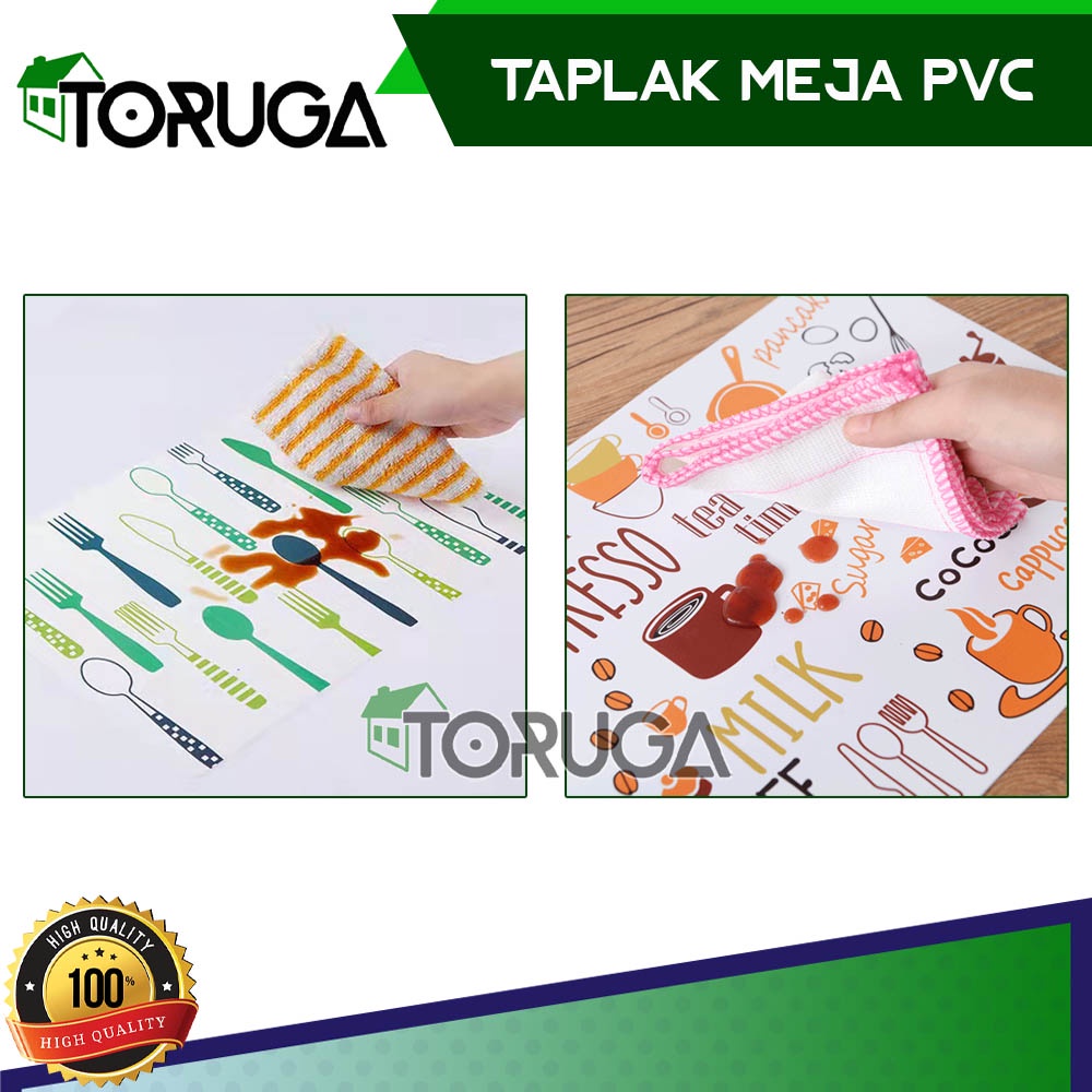 TATAKAN ALAS MEJA MAKAN ANTI PANAS PVC TAPLAK PIRING GELAS KOPI TEH