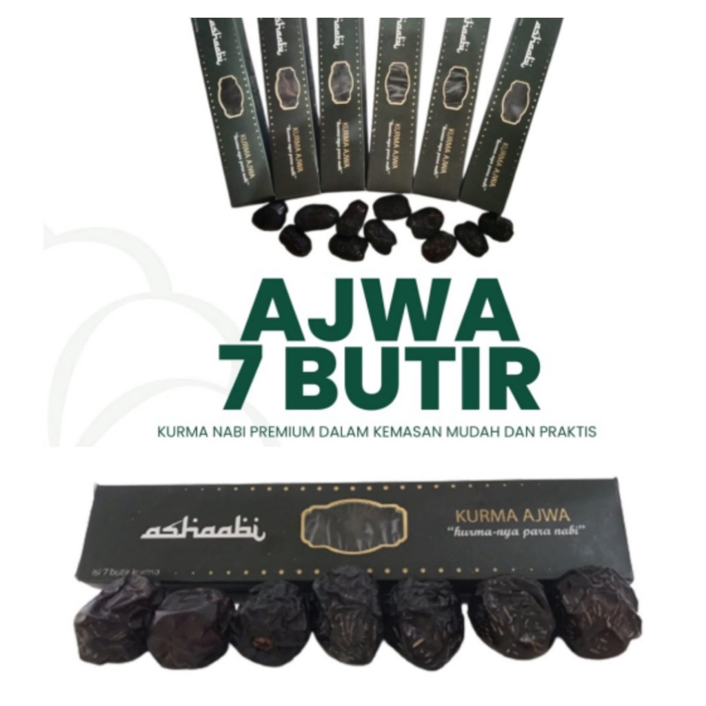 Kurma Ajwa Premium Impor / Kurma Nabi 7 Butir