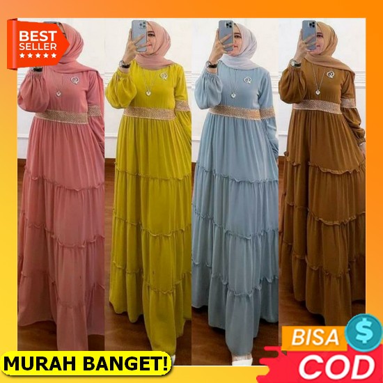 Baju Wanita Gamis Lebaran Remaja Terbaru 2022 / Ir Fashion / Termurah / Terlaris / Cod Bayar Ditempa