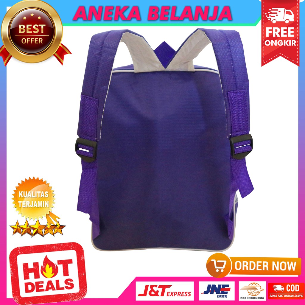 Backpack Anak Cewek Terbaru Model Keplek Gambar LOL Ungu Kece Ekonomis Tas Multifungsi Keren Stylish