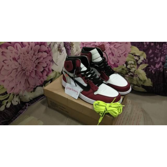 Sepatu Air Jordan 1 x Off White  Real Pic