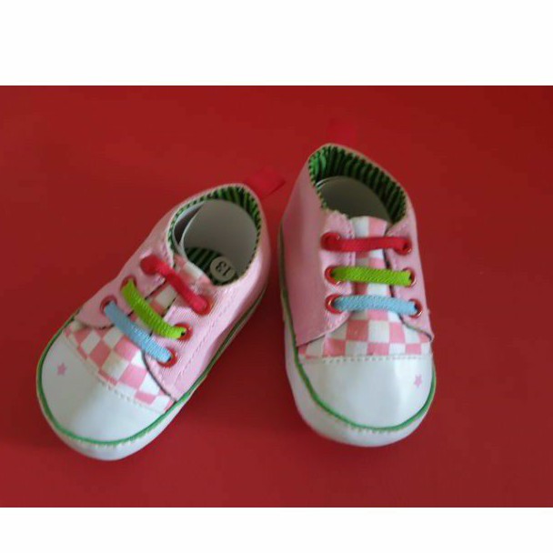 sepatu prewalker anak cewek perempuan pink anti slip