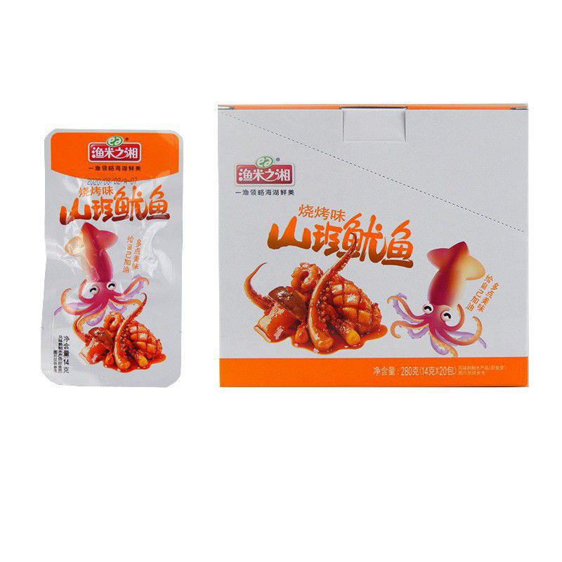 (HALAL) 渔米之湘 山珍鱿鱼 Barbeque Squid Hot &amp; Spicy Squid Snack /Snack Sotong 14g