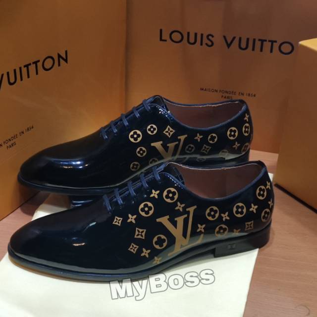 Sepatu pantofel lv mirror quality shoes lou is vuitton formal pria kantor