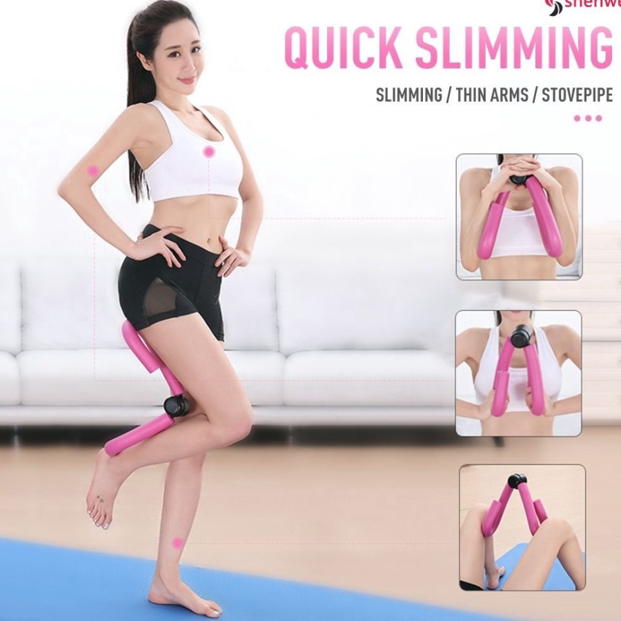 LEG TRAINER FITNESS PILATES YOGA GYM LENGAN DADA PAHA MULTIFUNGSI CLIP