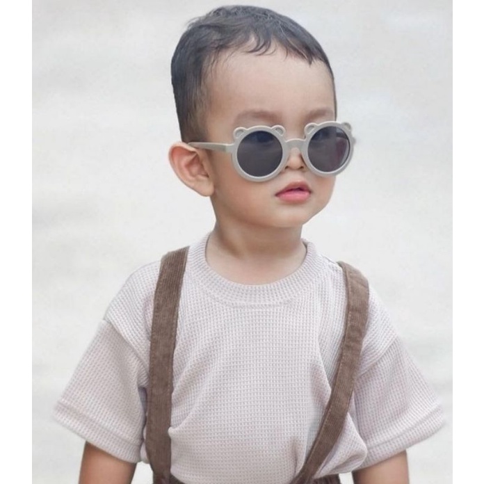 Kacamata Anak Sunglasses Anti Radiasi UV dan Blueray Fashion Bayi Gaya Korea Lensa Hitam