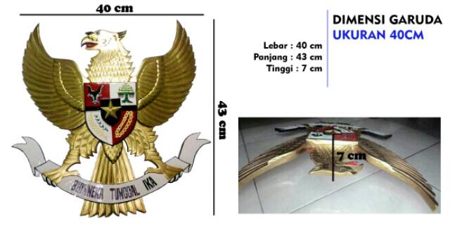 Lambang Garuda Ukiran Kayu Size 40cm Shopee Indonesia