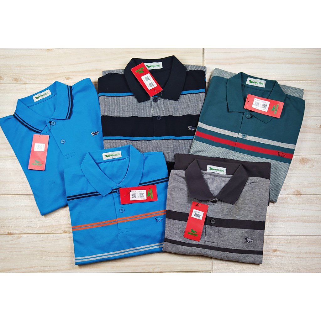 RESTOCK WALRUS  baju atasan Kaos  krah kerah  merk branded 