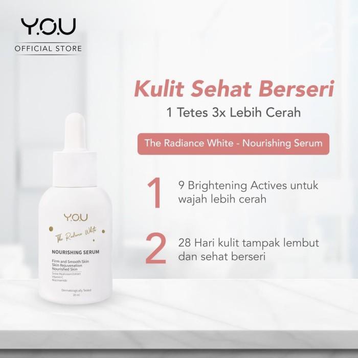 YOU The Radiance White Nourishing Serum 20ml / Purifying Facial Foam / Refreshing Toner 100ml Original