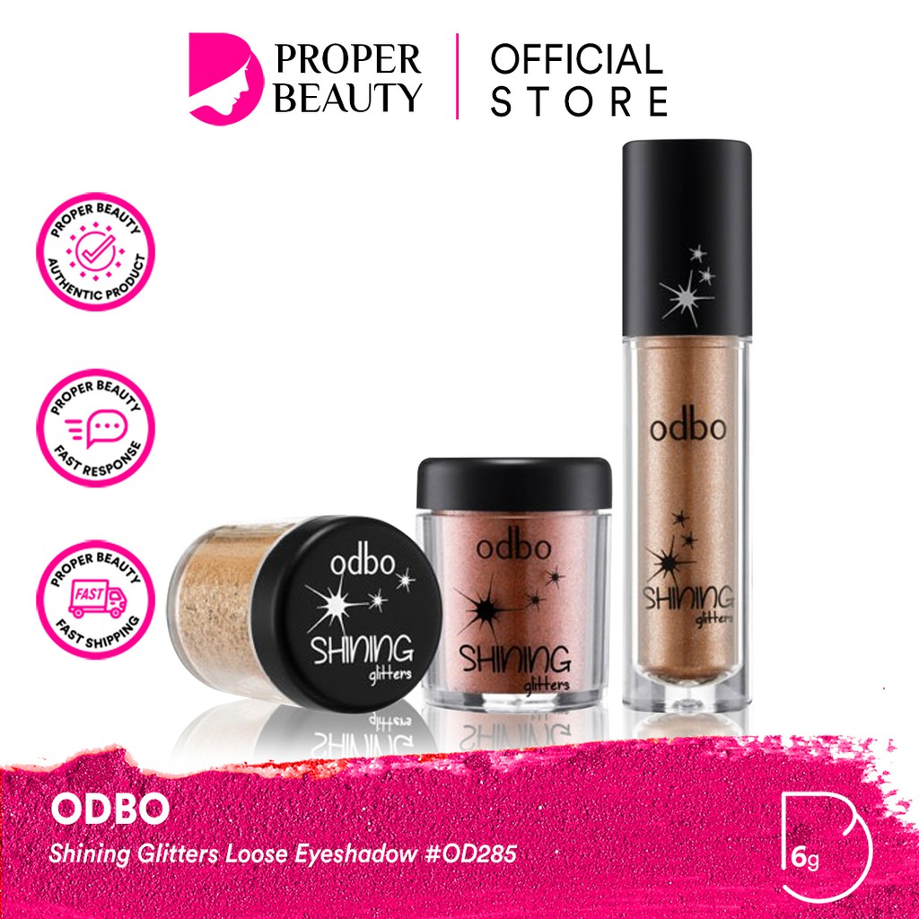 ODBO Shining Glitters Loose Eyeshadow #OD285 Thailand / Metalic Glitter Satin / Eye Shadow Tabur