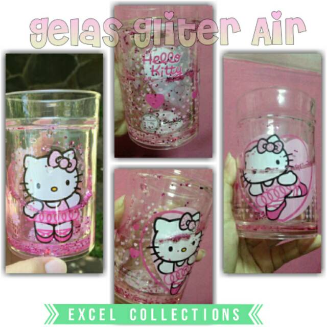 

Gelas Gliter Air Hello Kitty