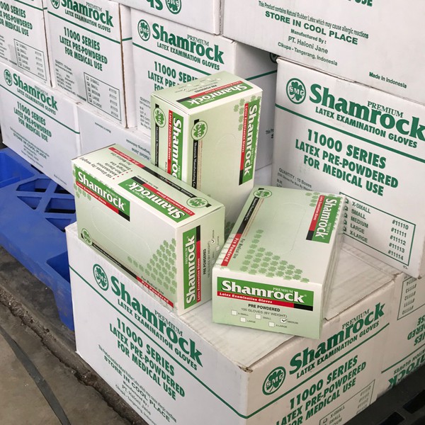 Shamrock Premium Latex Exam Gloves - Powder