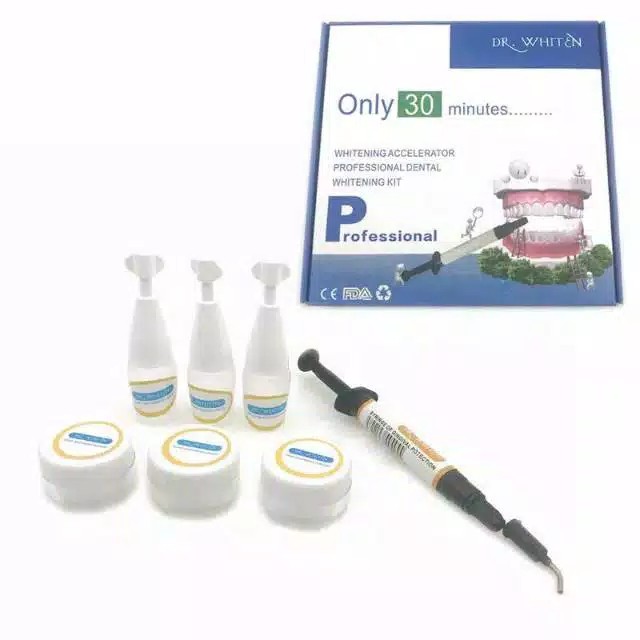 Bleaching gigi bright bleaching teeth dr whiten pemutih gigi set