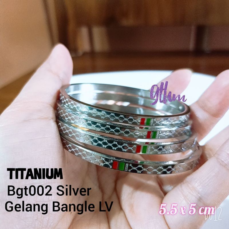 Gelang titanium guci keren mewah satuan rosegold, silver dan gold keroncong BGT024