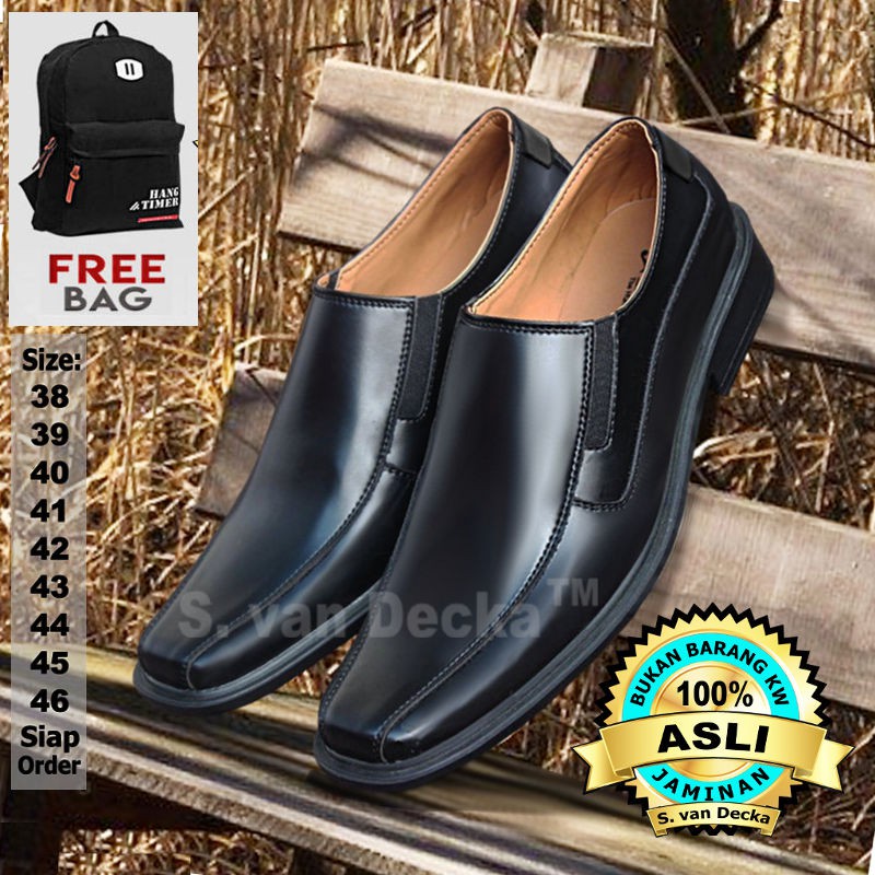 Pantofel Hitam Pria Sepatu Pantofel Pria Sepatu Pantopel Pria Sepatu Kulit Pria Sepatu PDH RXTK018