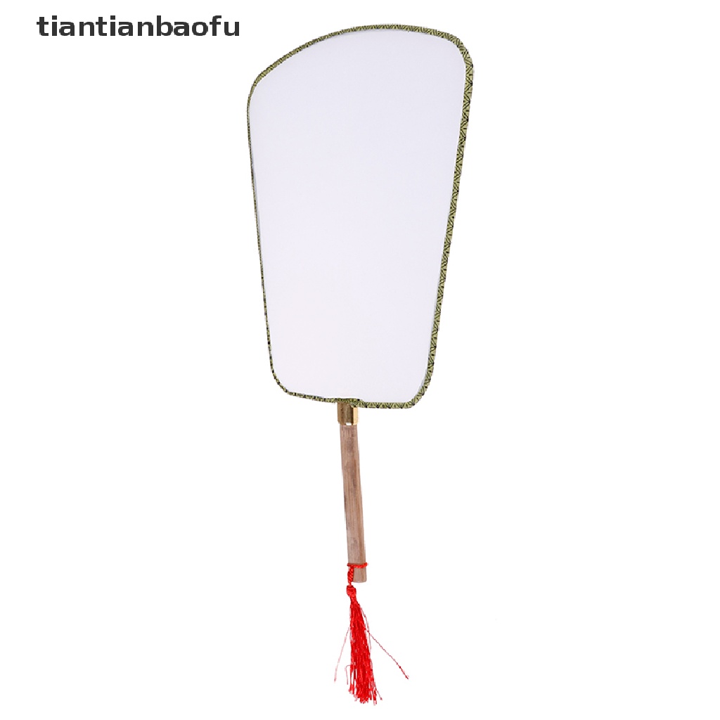 [tiantianbaofu] White Elegant Hand Fan Gong fan blank children DIY art painted fan Boutique