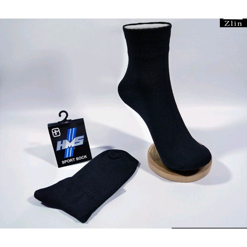1 Pasang Kaos Kaki Pria Hitam Polos Panjang Dewasa /Kaos Kaki Pria Pendek Panjang /Kaos Kaki