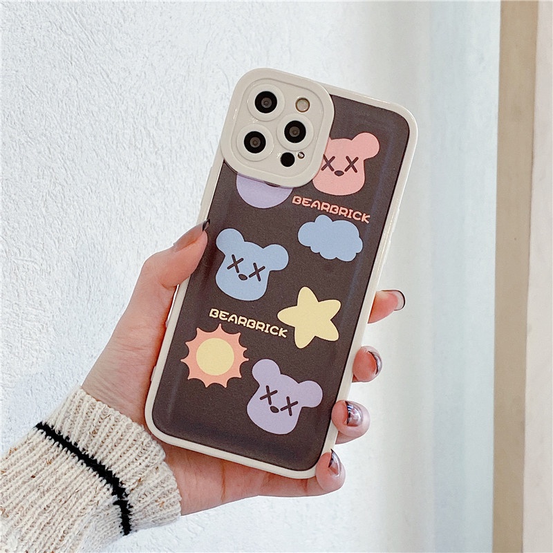 Case Bahan Kulit Imitasi Motif Mata Beruang Malaikat Untuk Iphone 13 12 11 Pro Max 7 8 Plus X Xs Xr Xsmax