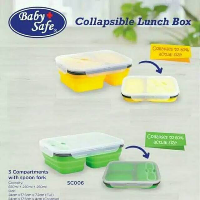 SC006 Baby Safe Silicone Lunch Box 3 Part