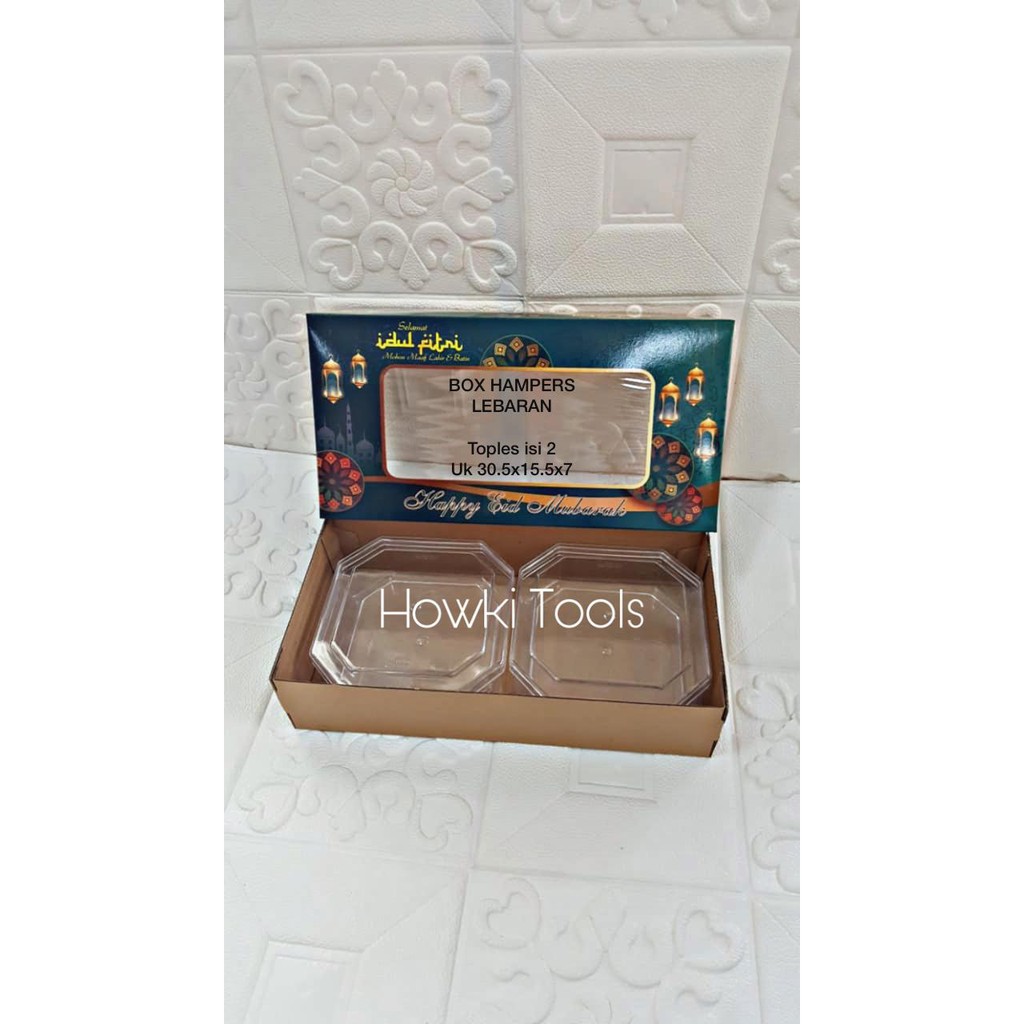 

Box Hampers Lebaran 2 Toples isi 10pcs