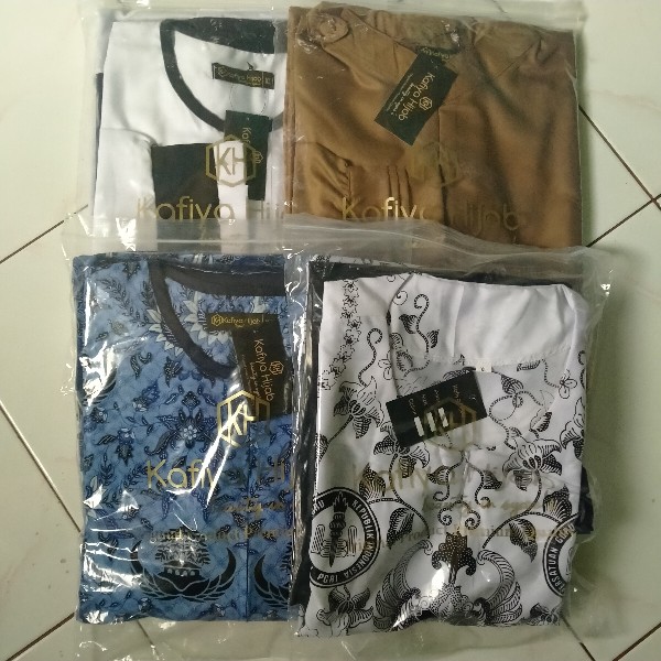 Gamis Batik Pgri Guru Dinas Kantor By Kafiya Hijab