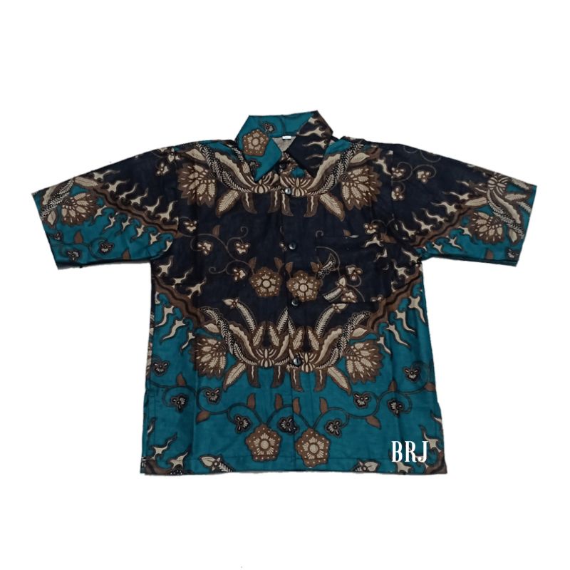 baju batik anak pria lengan pendek umur 2-12 tahun bisa cod batik pekalongan terlaris best seller