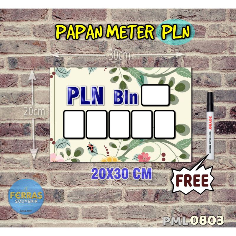 

Ferras Papan Meter Listrik PLN PAM motif Unik - Flower 03