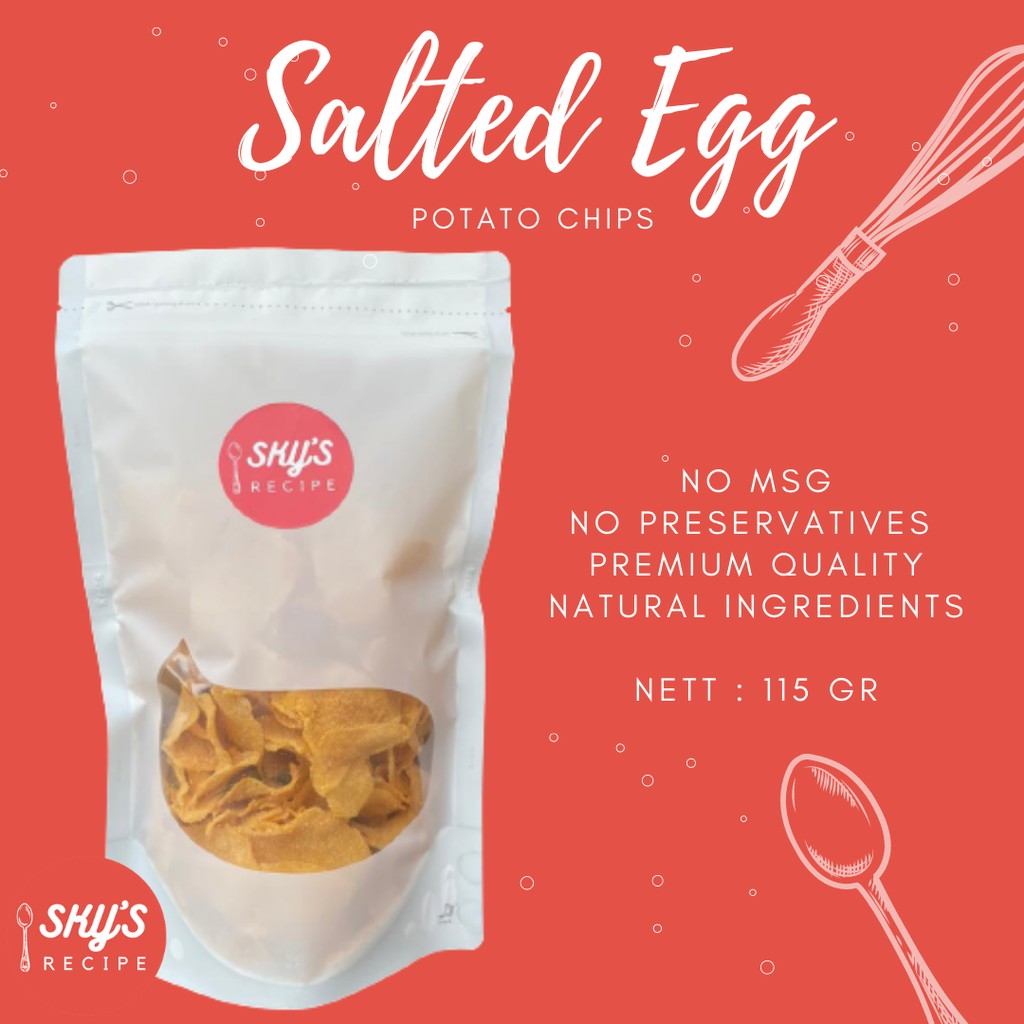

[ Sky's Recipe ] Salted Egg Potato Chips Snack Keripik Kentang Renyah