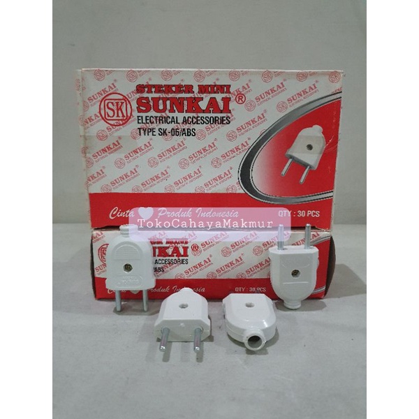 Steker Gepeng Sunkai / Colokan Listrik / Lampu / Stop Kontak / Plug