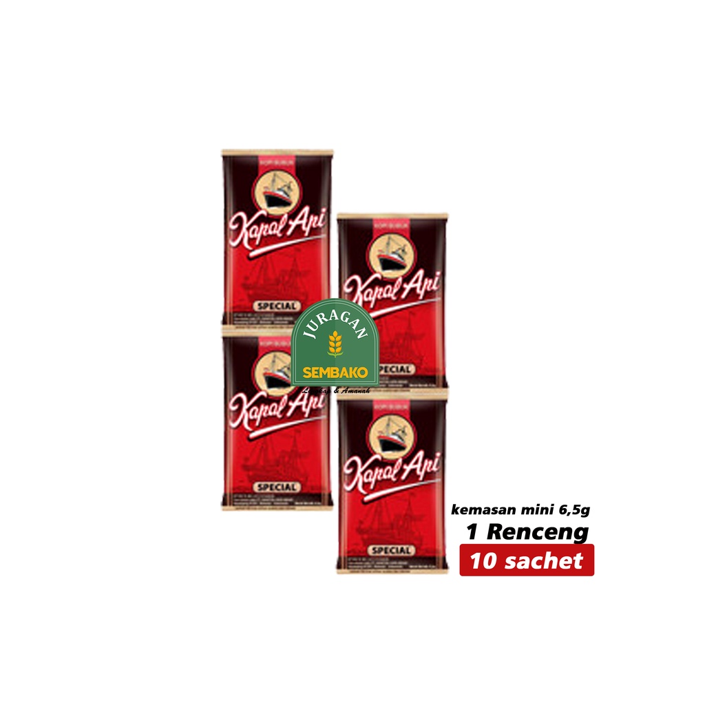 Jual Kapal Api Kopi Bubuk 6.5gr isi 10 sachet/ Kopi Bubuk/Kopi Kapal