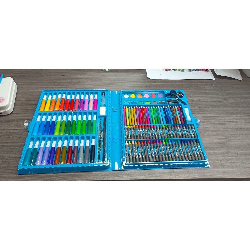 

(TAKIN) Crayon Anak Pengasah 150 208 Pcs Set Alat Menggambar Melukis Anak Crayon Cat Air Pensil murah dan praktis