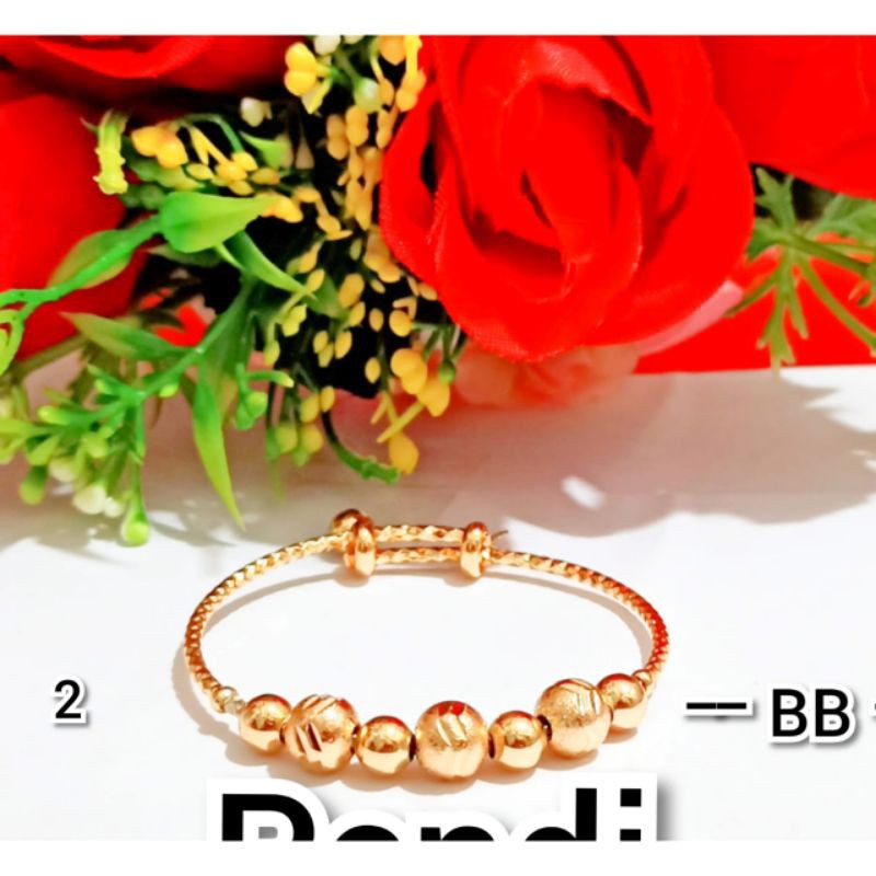 Gelang Kaki Baby Permata Mewah.Gold.Silver (COD)
