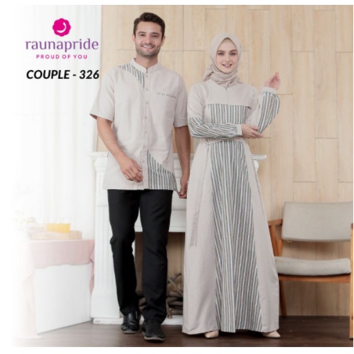 Rauna Couple Keluarga RK327 / Gamis Terbaru RK 326 / Koko Pria Dewasa KK327 / Couple Muslim / Dress 