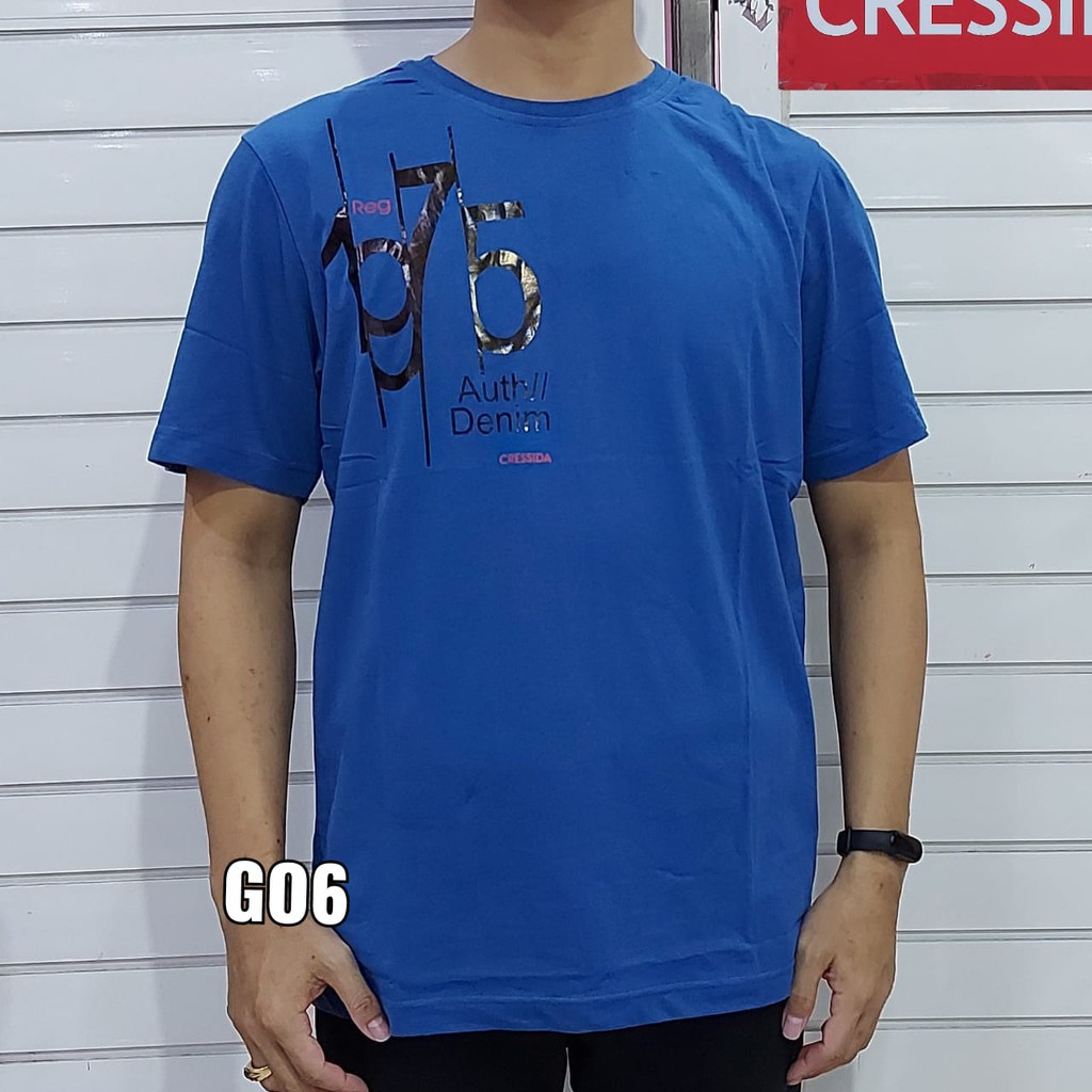 gof CRESSIDA KAOS Pakaian Pria Atasan Kaos Casual Santai Reguler Lengan Pendek Original