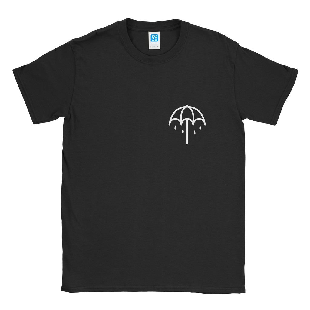 Baju Kaos Band Bring Me The Horizon Umbrella Logo Pocket