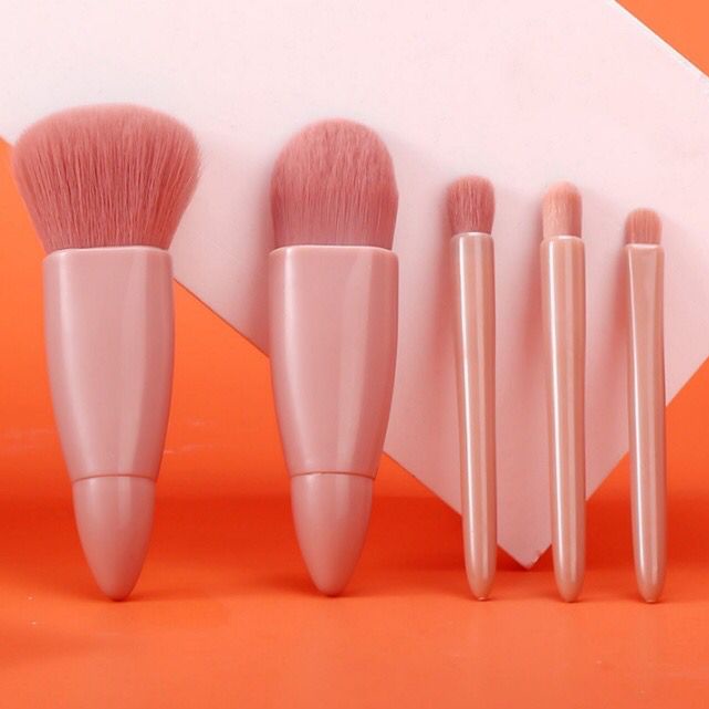 𝘈𝘉𝘎✰ Kuas Cermin 5 in 1 / Brush Make Up Set 5 in 1 / Set Brush 5 in 1 + Cermin / Kuas Makeup Cermin 1109