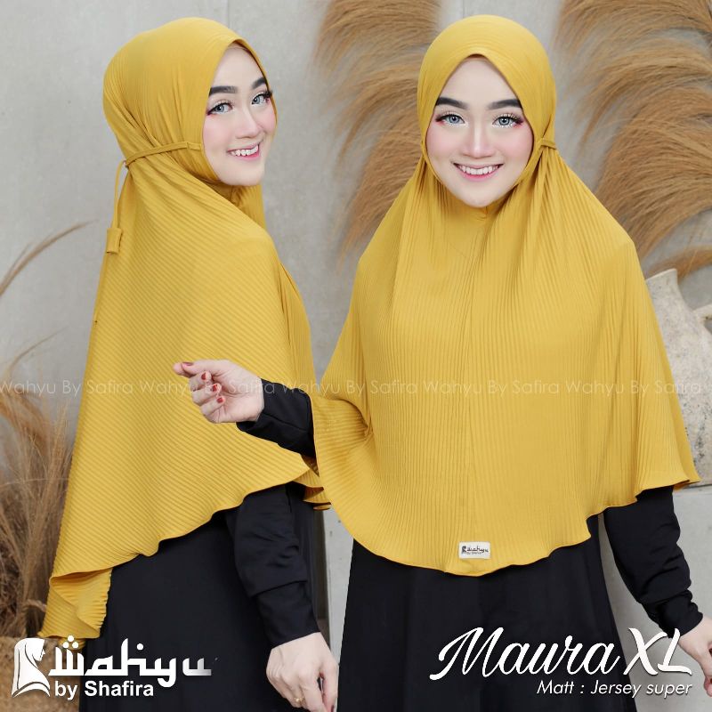 MAURA XL PLISKET SYIRIA HIJAB INSTAN JERSEY JUMBO JILBAB WAHYU BY SHAFIRA KERUDUNG TERBARU EL RAIS H