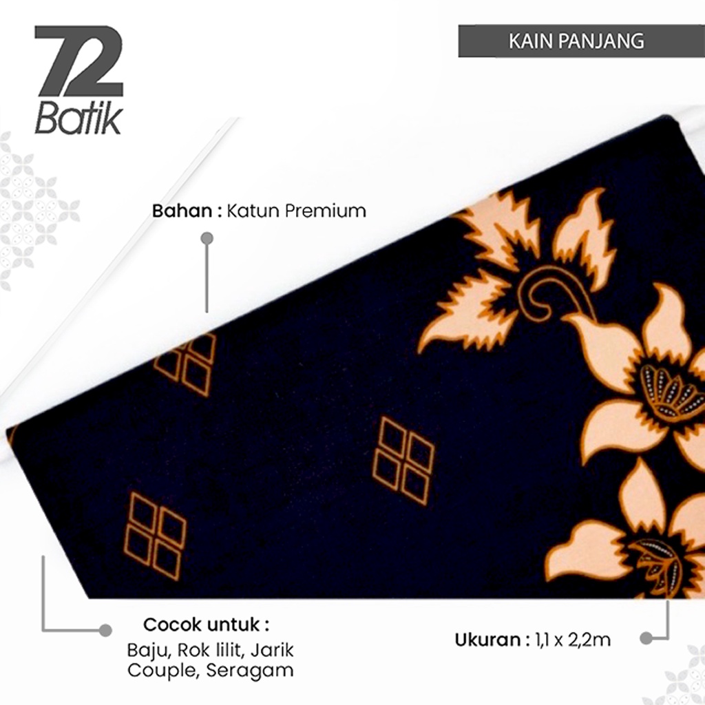 KAIN BATIK PREMIUM Bahan Katun Motif Burung Tali Asih Warna Hitam Cream Krem Coklat 729489 CAP 72 - Jarik Jarit Samping Kebat Panjang Batik Katun Modern Premium Bahan Seragam Batik Pernikahan Kantor Keluarga Murah Kamen Jadi Batik Bali Lembaran