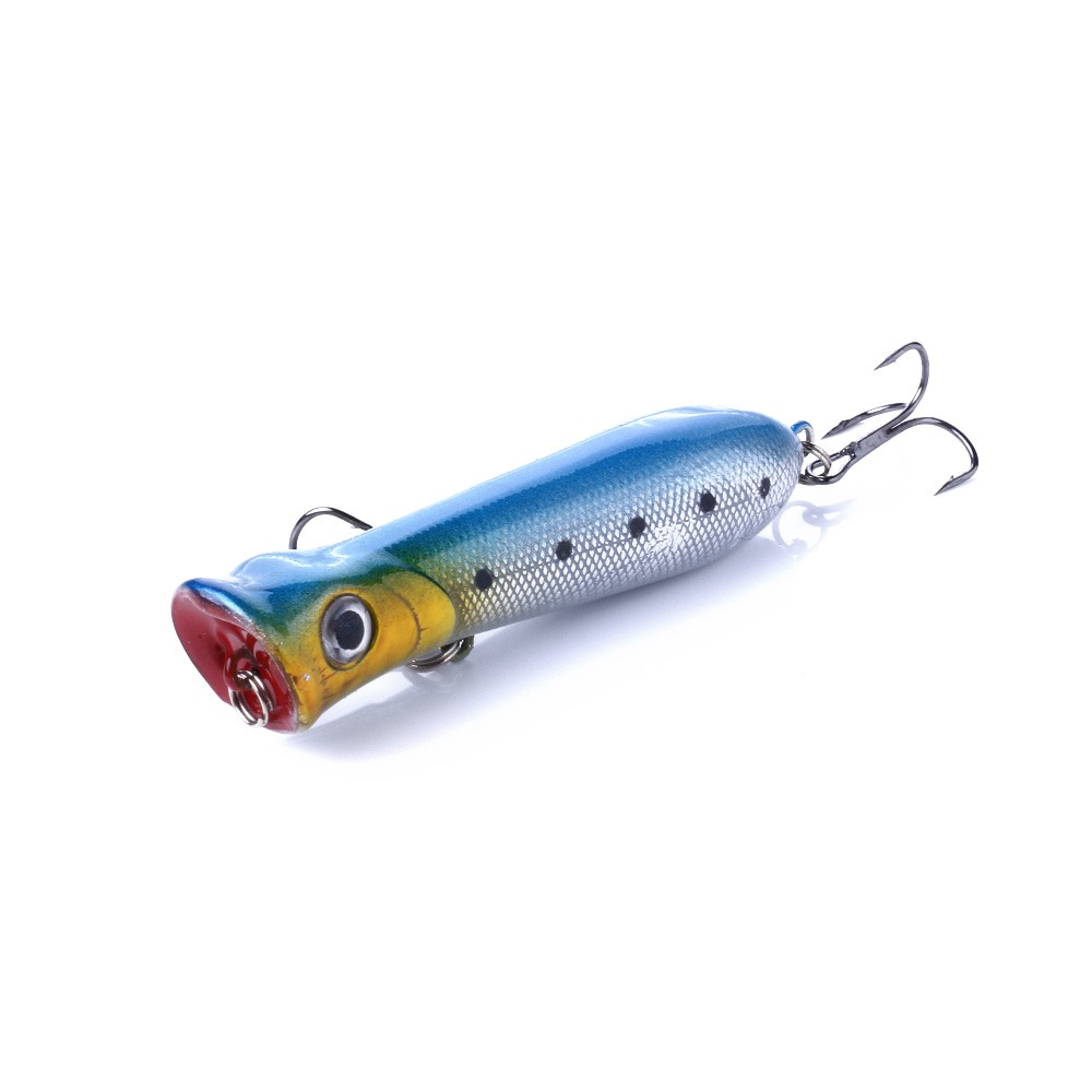 HENGJIA 10pcs 8cm/11g Popper Minnow umpan pancing fishing lure ikan wobbler swimbait bass Tackle